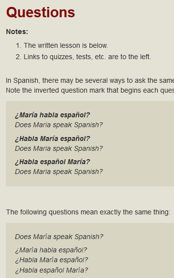 spanish questions boston